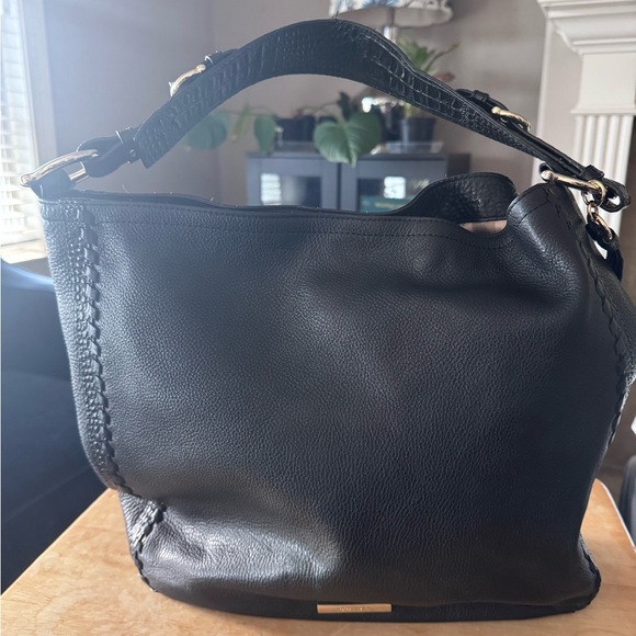 Brahmin Black Leather Hobo Handbag - Picture 3 of 11